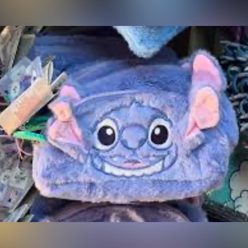 Stitch Fuzzy Pencil Pouch